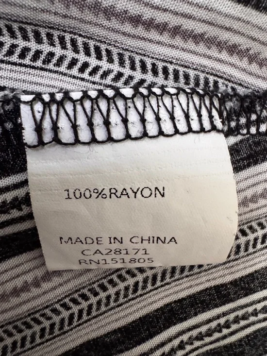 Tank Top Polka Dot & Vertical Stripe Lace-Trim Straps - Black/White Relaxed Fit - Picture 13 of 14